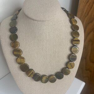 Tiger Eye necklace. 205 total ct. weight. 20 inches long